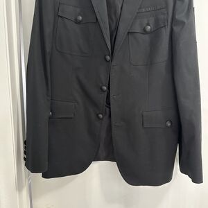 Express Classic Black Blazer with Button Accents